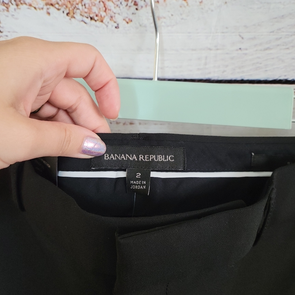 Banana republic NWTS S2 Black Straight Leg Pants - Picture 3 of 4